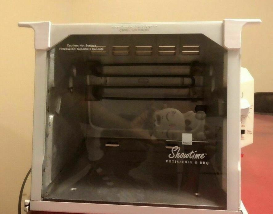 Ronco Showtime Rotisserie Full Size BBQ Oven Roaster 4000 White with Accessories