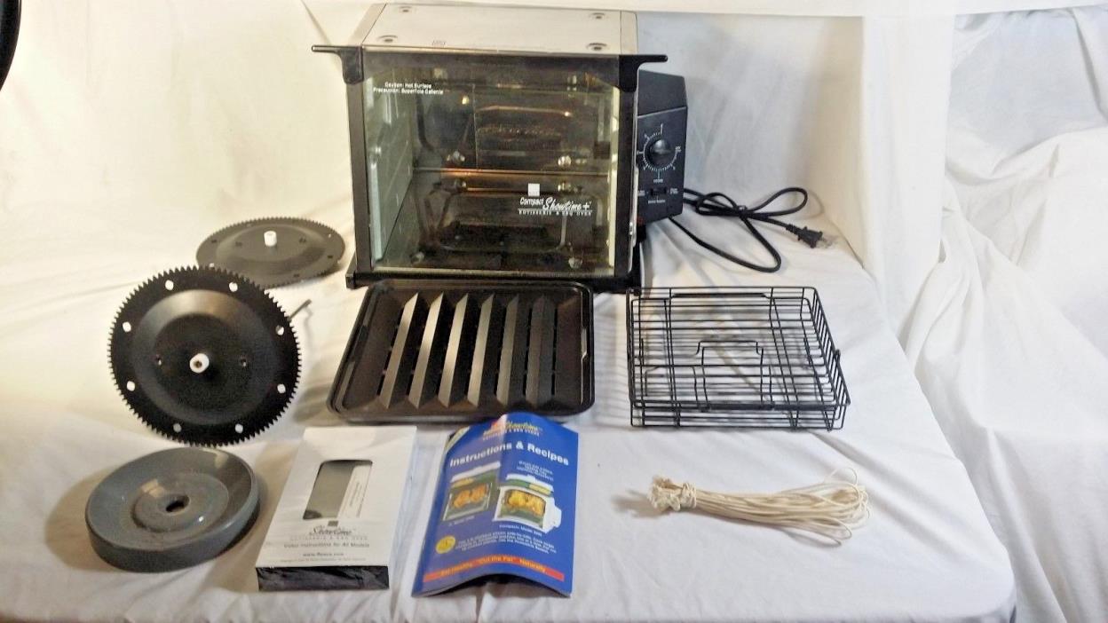 Ronco Showtime Rotisserie & BBQ Stainless Steel Model 3000 w/ accessories Extras
