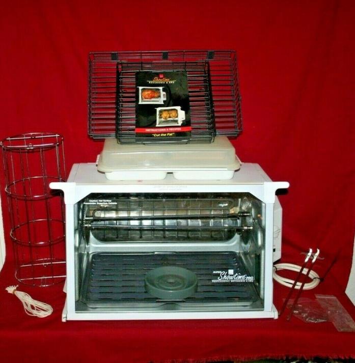 Ronco Showtime Rotisserie BBQ Oven Full Size Model 6000 WHITE