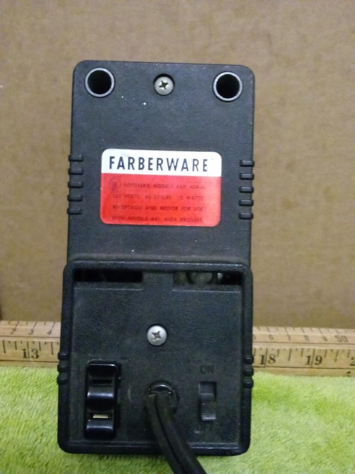 Faberware Receptacle and Motor for Rotisserie 444 454-A Series