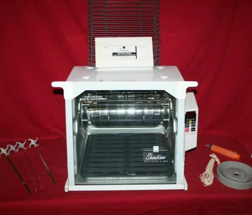 Ronco Showtime Rotisserie BBQ Oven Full Size Model 4000 WHITE
