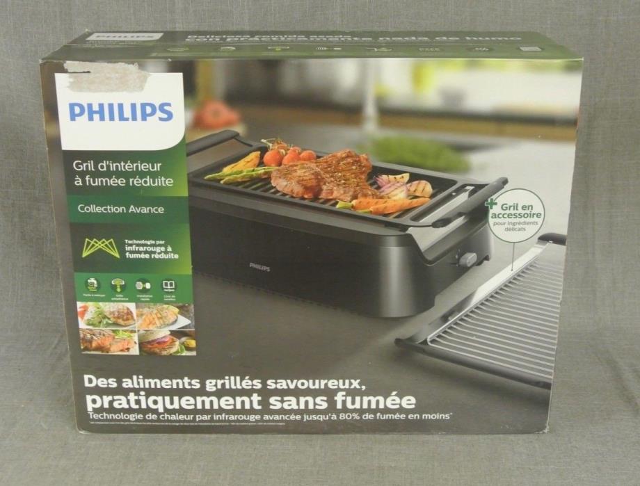PHILIPS AVANCE 1600W INFRARED INDOOR GRILL HD6372/94 *BRAND NEW* (95580-1 H)