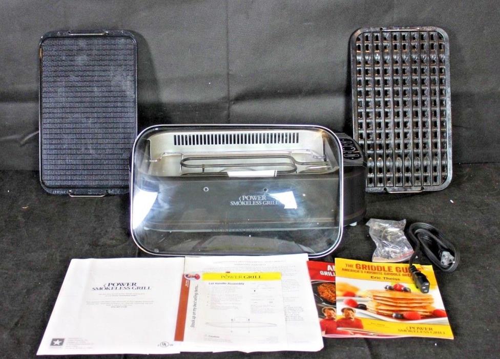 Power Smokeless Grill with Tempered Glass Lid with Interchangeable Griddle Plate
