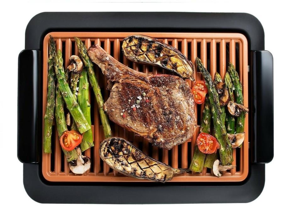 Gotham Steel Smokeless Electric Grill - Nonstick Indoor Portable Nonstick New