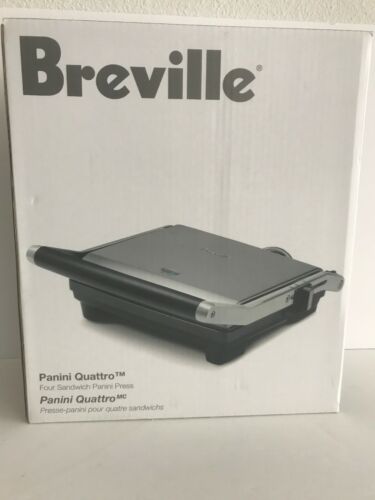 BREVILLE  BSG540XL PANINI QUATTRO PRESS Non-Stick Indoor Grill With Instructions