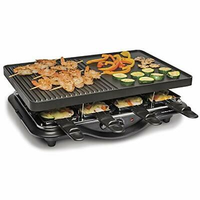 31612-MX Electric Griddles Raclette Indoor Grill, 200 Square Inch Nonstick,