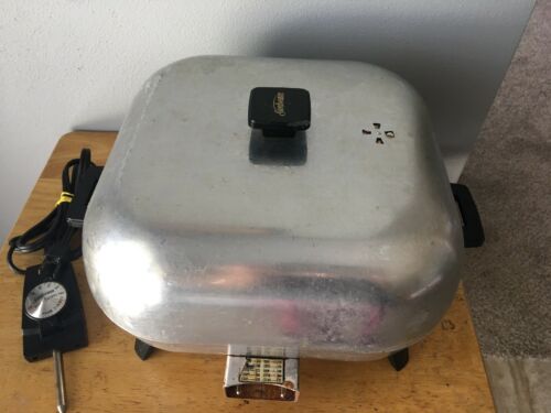 Vintage Sunbeam Multi-Cooker Frypan 61B-1 Aluminum Electric Skillet w/ Dome Lid