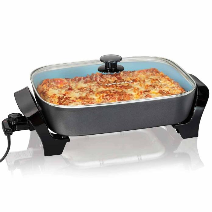 Hamilton Beach Deep Dish Durathon Ceramic Skillet 38528R Electric Skillets Bar