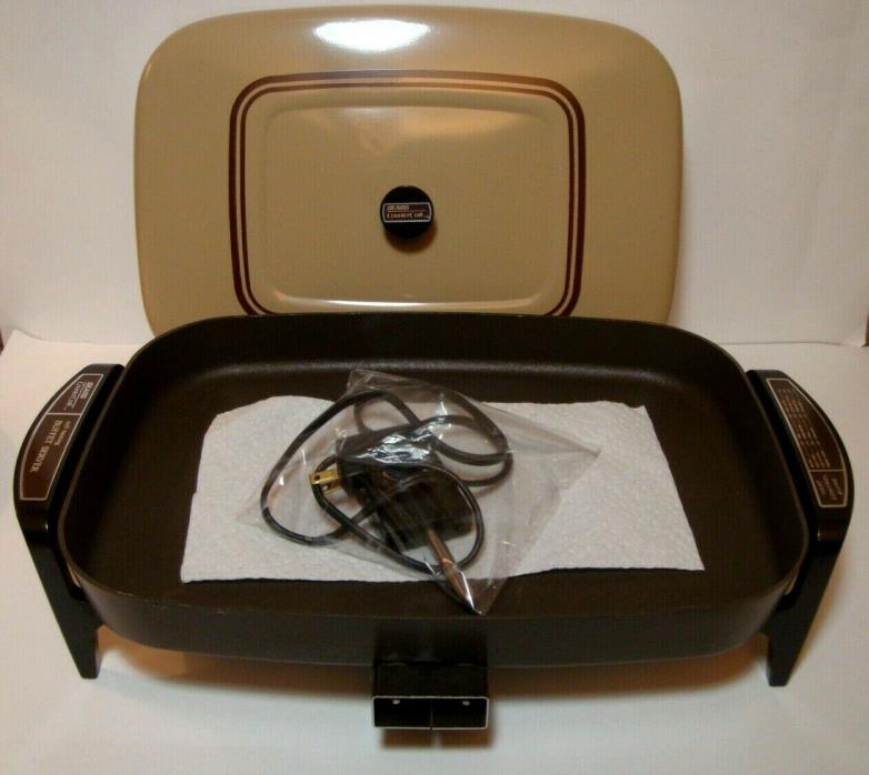 VINTAGE 1970'S SEARS - COUNTER CRAFT ELECTRIC SKILLET BUFFET SERVER - EUC