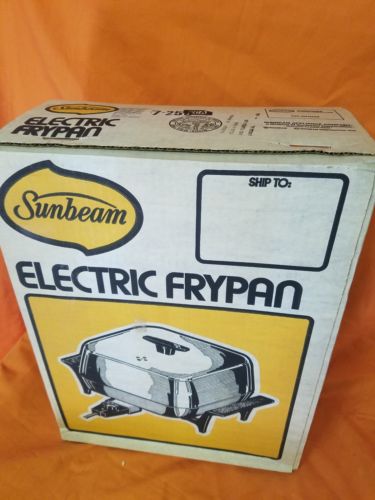 Vintage Deadstock Sunbeam Electric Frypan Roaster Double Handle 110v no. 7-250