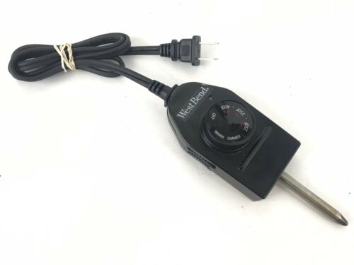 West Bend Electric Skillet Heat Control Power Cord and Probe TP-A Wall Plug