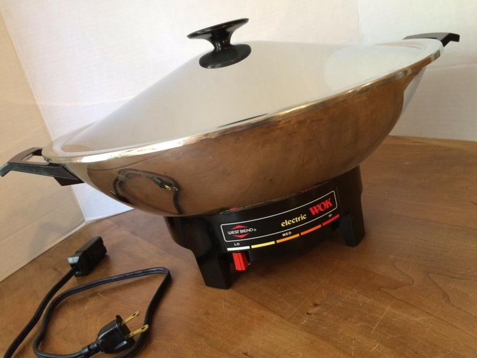 West Bend Electric Wok 80006 Stainless Steel