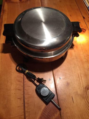 VTG REGALWARE SOCIETY OIL CORE STAINLESS STEEL1100WATT ELEC. FRYING PAN #7253
