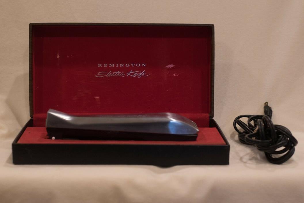 VINTAGE REMINGTON STAINLESS STEEL ELECTRIC KNIFE CORD MODEL RK-3 w/ Original Box