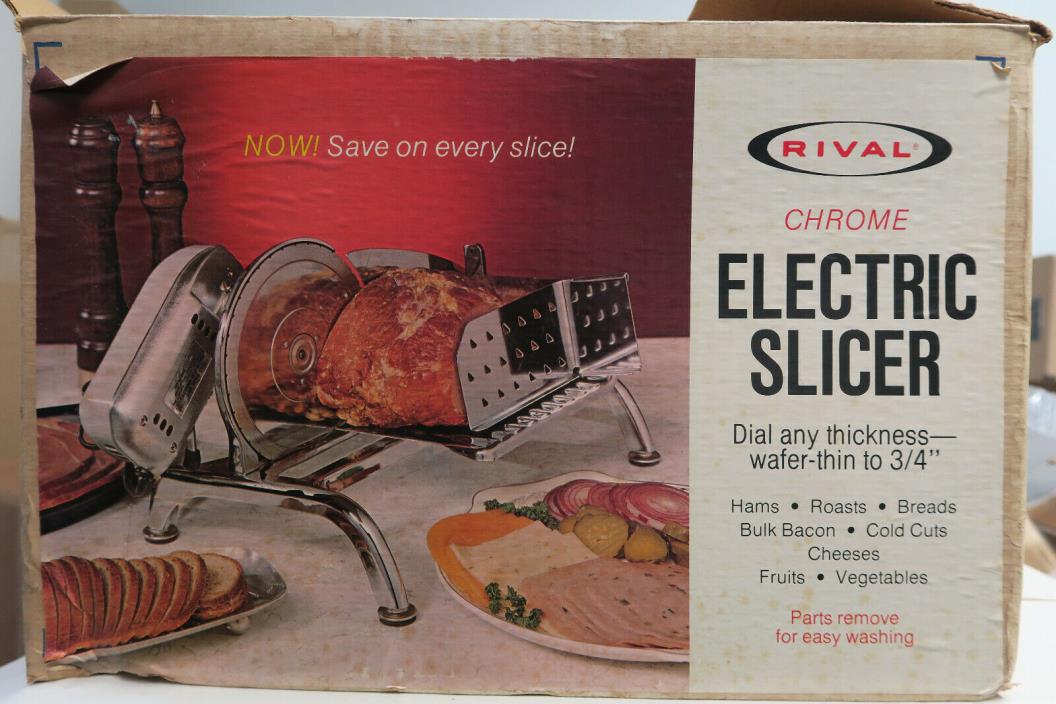Vintage Rival Electric Magic Hostess Meat Food Cheese Slicer 1101E USA NOS