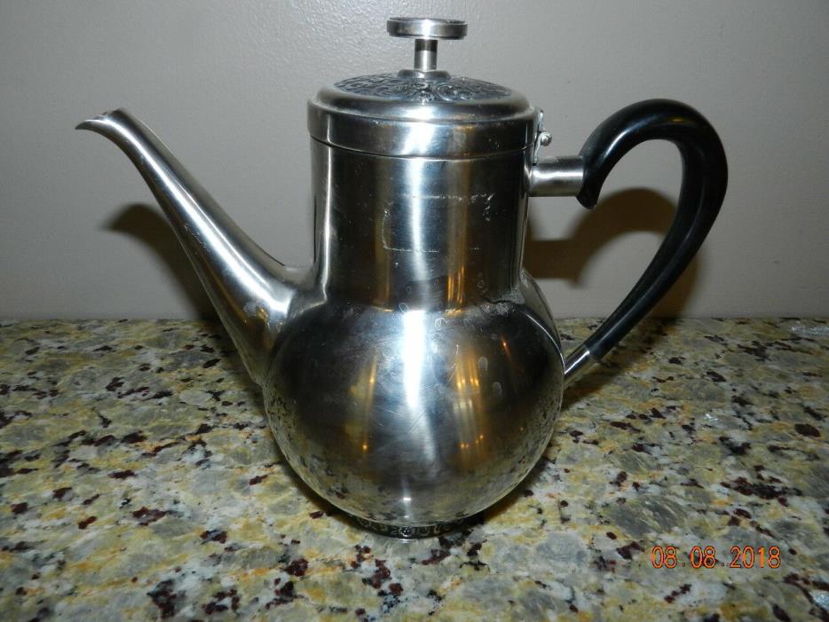 Vintage Oneida* Stainless Steel Teapot/ Pour Over Coffee Pot * 18/8