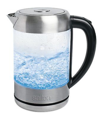 Salton 1.7 Qt. Glass Cordless Electric Tea Kettle