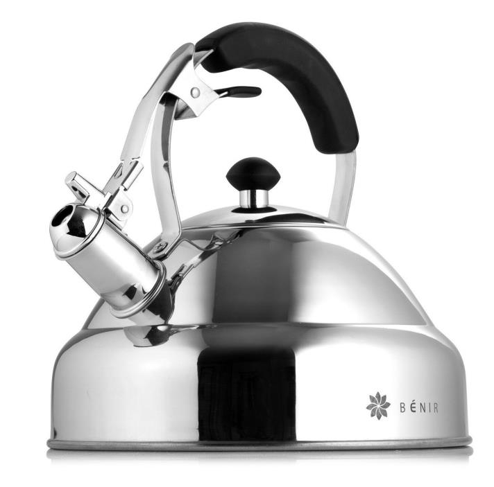 Tea Kettle Whistling Fastest Boiling Mirror Finish Stainless Steel 11 cup Gift