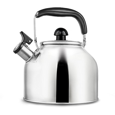Tea Kettle Stove-top Stainless Steel Hot Water Kettle Whistling Teakettle - 3.7