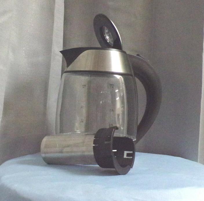 Brentwood Borosilicate Glass Tea Kettle with Infuser Stainless Steel