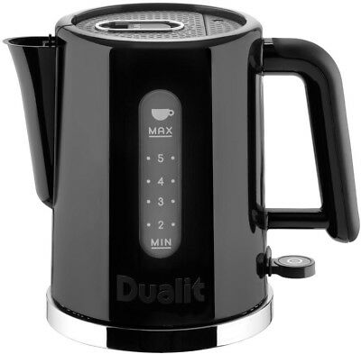 Electric Kettle Washable Limescale Filter Patented Anti-Wobble Feet Black/Chrome