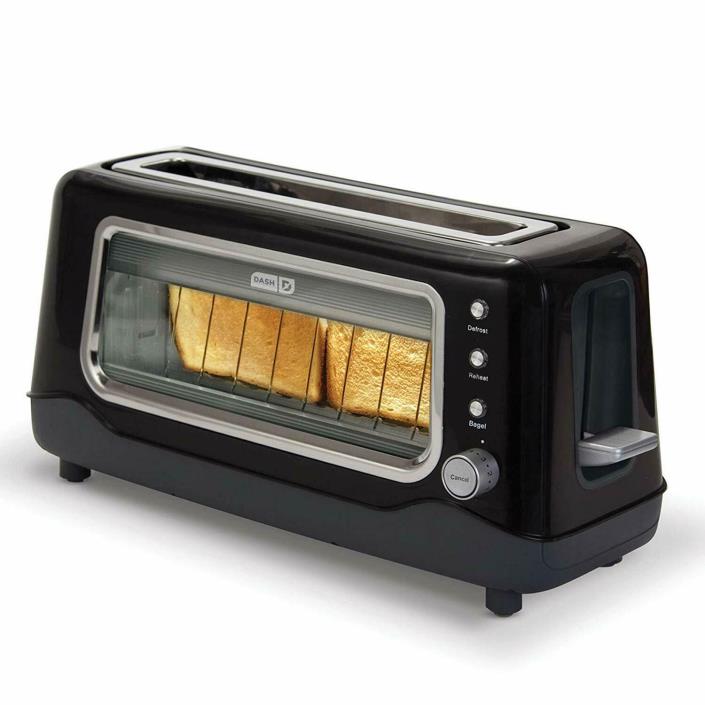 Dash Clear View Toaster: Extra Wide Slot Toaster with Stainless Steel Accents +