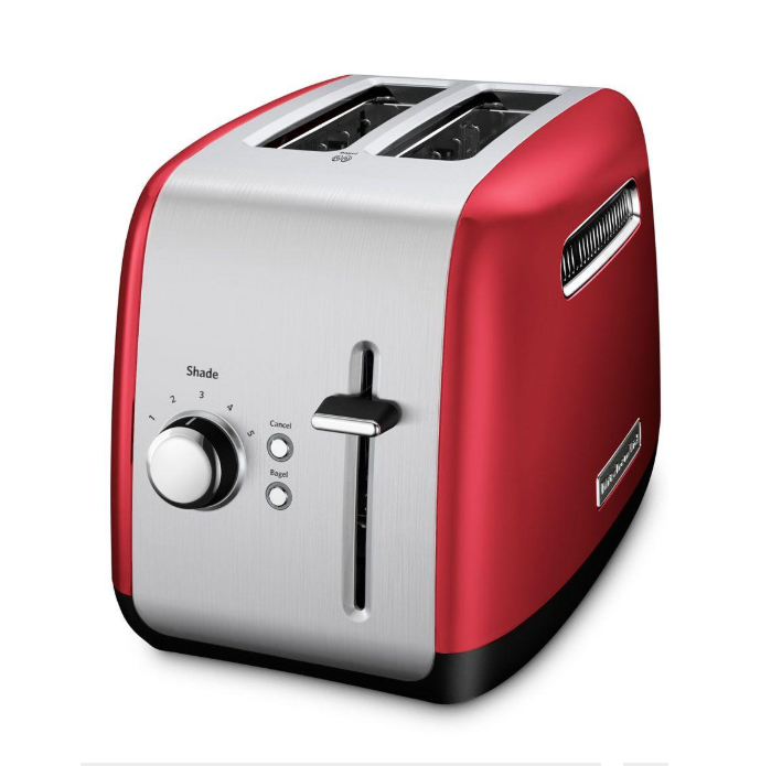 KitchenAid 2-Slice Red and Silver Toaster-Freeshipping new