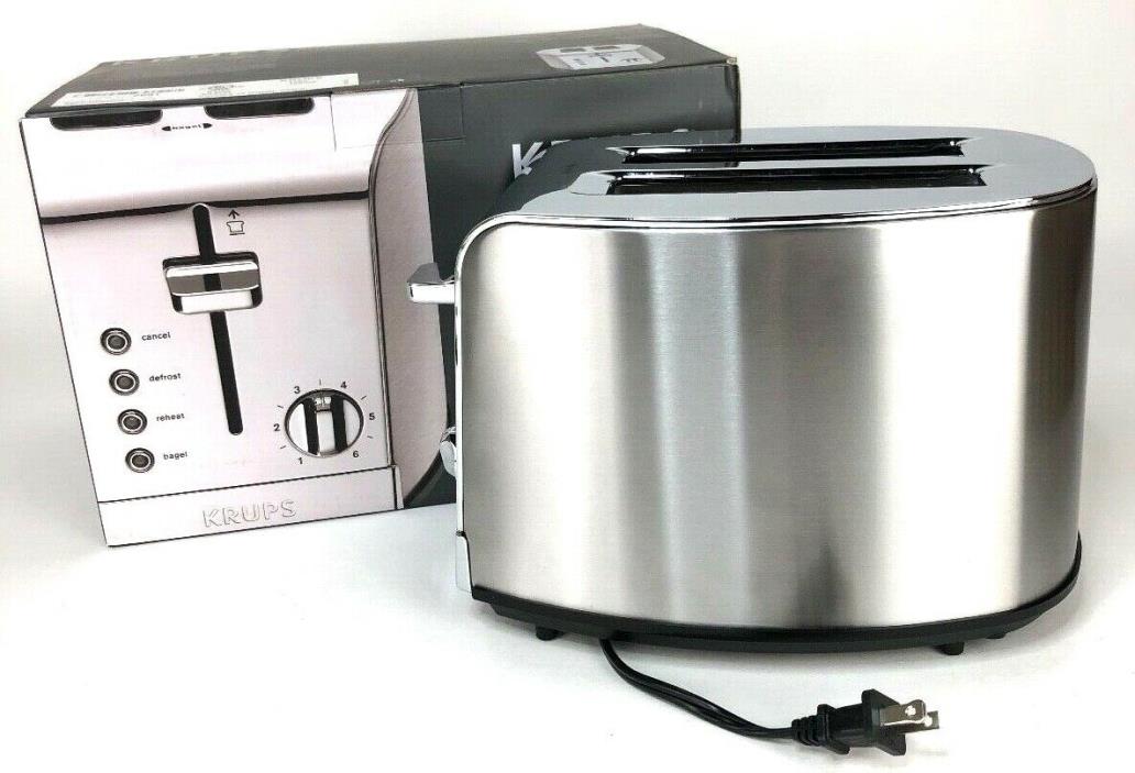 Krups KH732D Breakfast Set 2-Slot Toaster with Brushed and Chrome Stainless