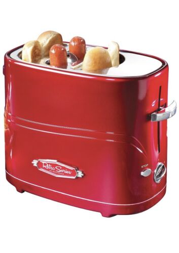 Nostalgia Retro Red Series Pop-Up Hot Dog Toaster Easy Use NEW