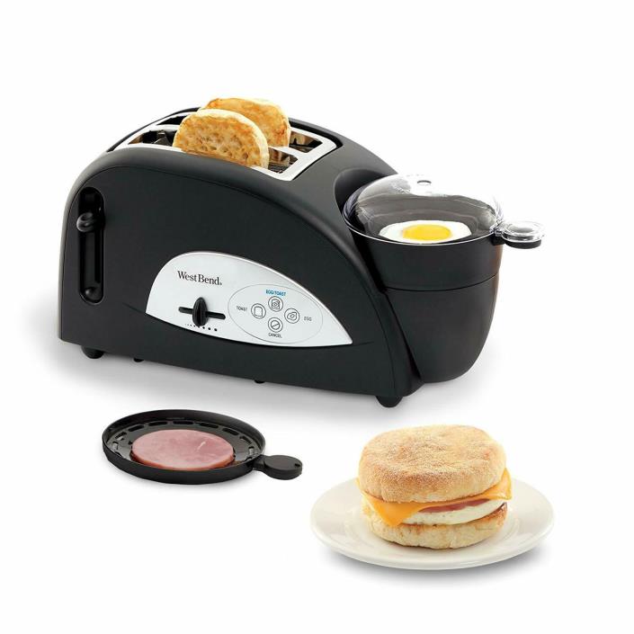 West Bend 2-Slice Egg And Muffin Toaster Breakfast Sandwich Maker