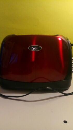 Oster Stainless Steel Jelly Bean 2-Slice Toaster With Cool Touch Exterior / RED