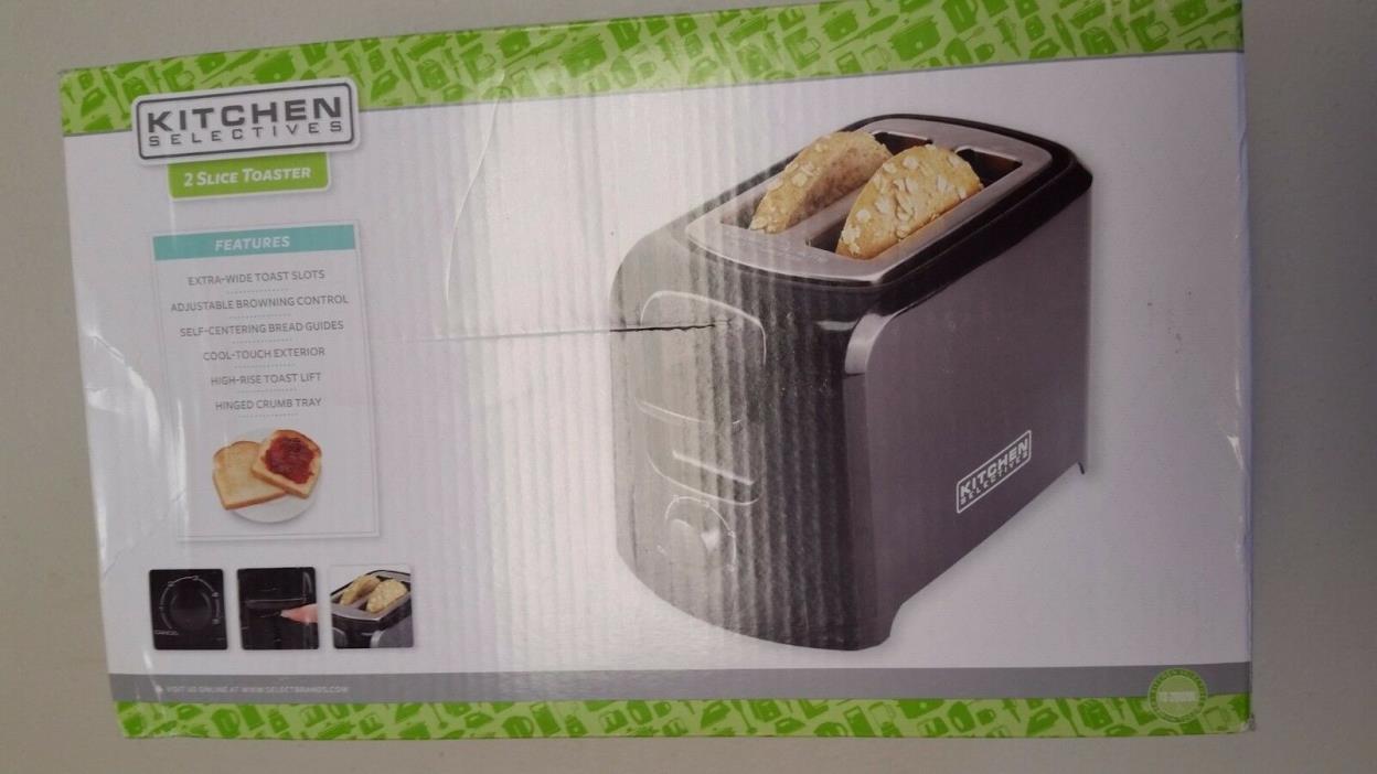 Toaster Kitchen Selectives 2 Slice Extra Wide Slots Cool Touch Black New In Box