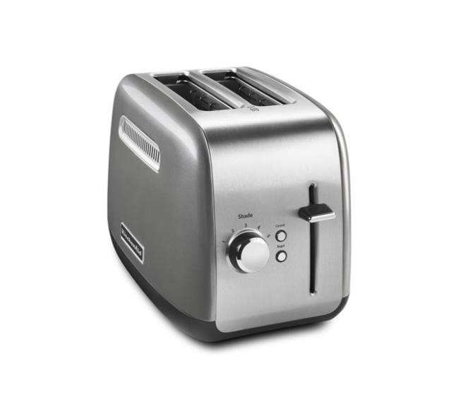 KitchenAid 2-Slice Toaster with manual lift lever, Contour Silver, New Box