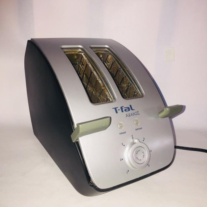 T-Fal Avante 2 Slice Toaster TT702150 950 W Black Silver