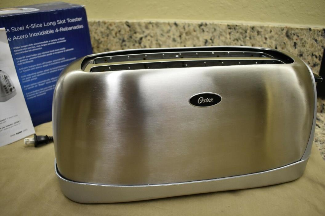 Oster Long Slot 4-Slice Toaster, Stainless Steel TSSTTR6330-NP