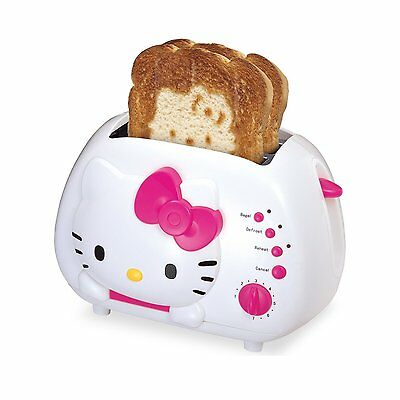 NEW HELLO KITTY 2-SLICE WIDE SLOT BREAD SLICE TOASTER with COOL TOUCH KT5211 NEW