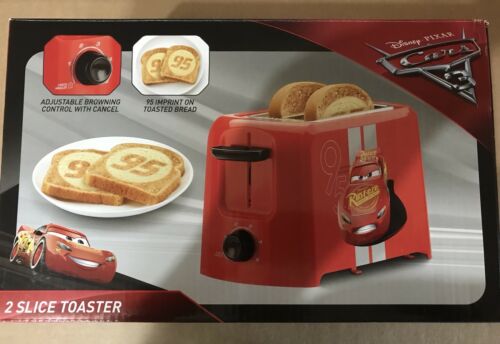 Disney Pixar Cars 3 2 Slice Toaster   Lightening McQueen 95 Imprint