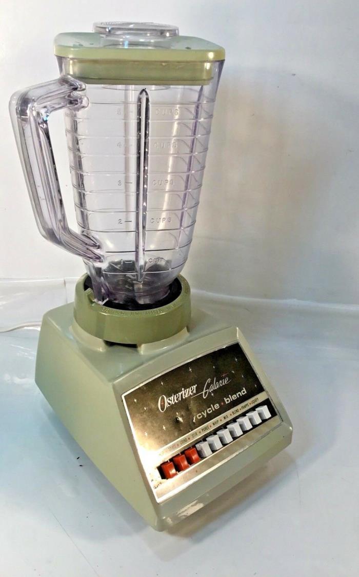 Vintage 1970s Oster Osterizer Galaxie Blender TWO TONE GREEN Model 869-15H