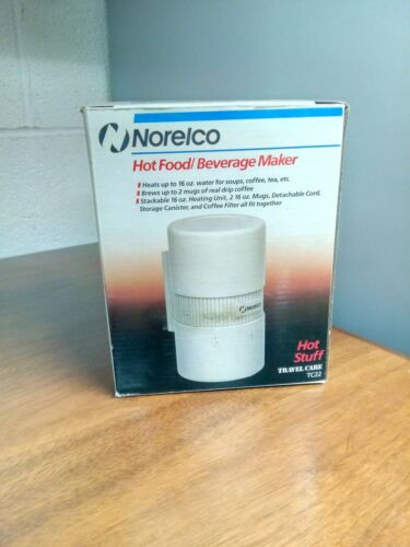 Norelco Hot Stuff Hot Food Beverage Maker TC22 Travel 16 Oz with 2 Mugs
