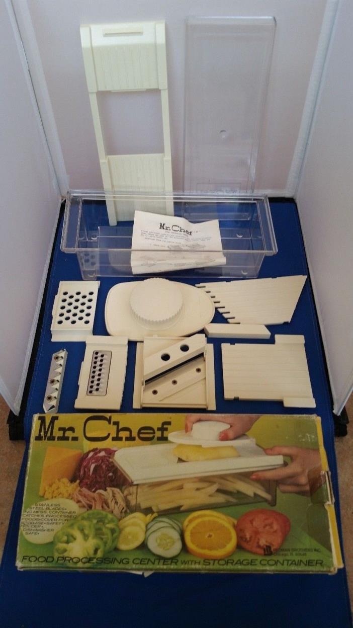 Vintage MR Chef Food Processing Center, Slices,Grates,ect
