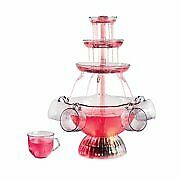 Nostalgia Vintage Collection Lighted Party Fountain Clear Lpf150 Kitchen 3 Tier