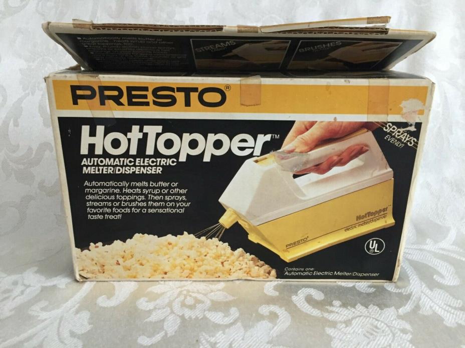 New Vintage Presto Hot Topper Automatic Electric Melter Dispenser Butter Syrup