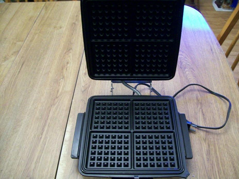 Vintage General Electric Wafflebaker Grill Chrome 900 Watts Model A2g48t Works