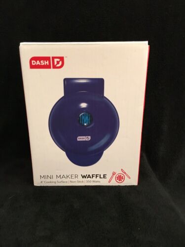 Dash Nonstick Mini Waffle Maker Mini Panini Maker Blue New In Box (NIB)