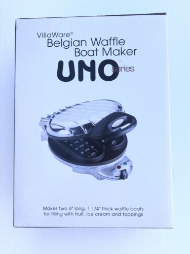 VillaWare UNO Series Belgian Waffle Boat Maker Model 2007 Electric Baker New Box