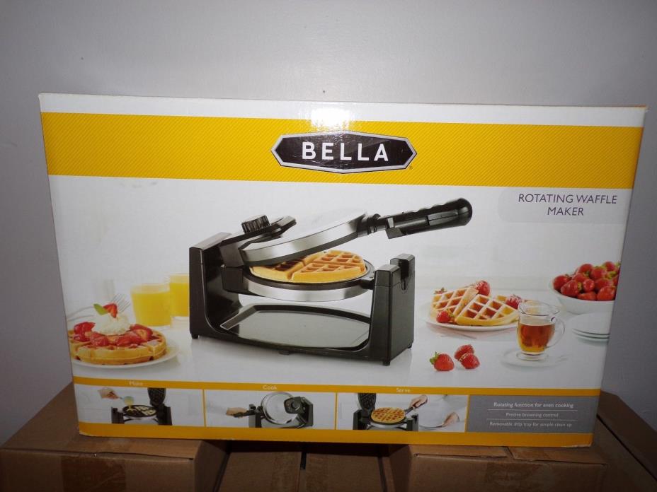 Bella Rotating Waffle Maker GH-805 Black Nonstick Precise Browning Control NEW