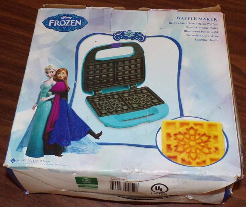 Disney Frozen Anna & Elsa Two Snowflake Waffle Maker Unused