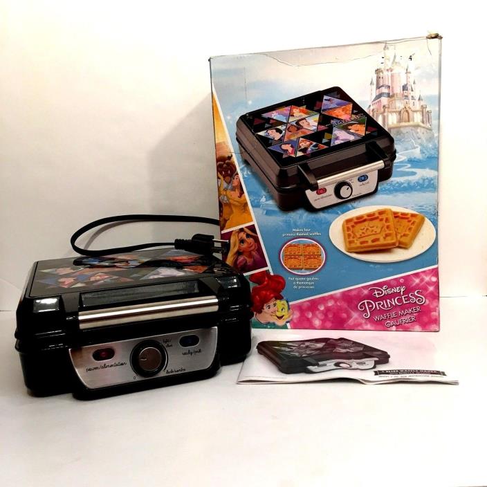 Disney Princess Waffle Maker Crown Waffles Adjustable Temperature In Box DP8CN