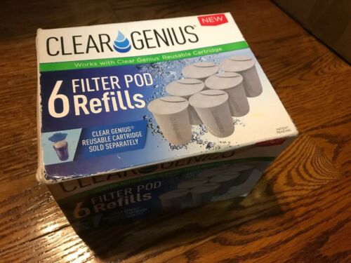 Clear Genius Filter Pod Refills (Pack-6) SR-6, Includes 6 Filter Pod Refills,