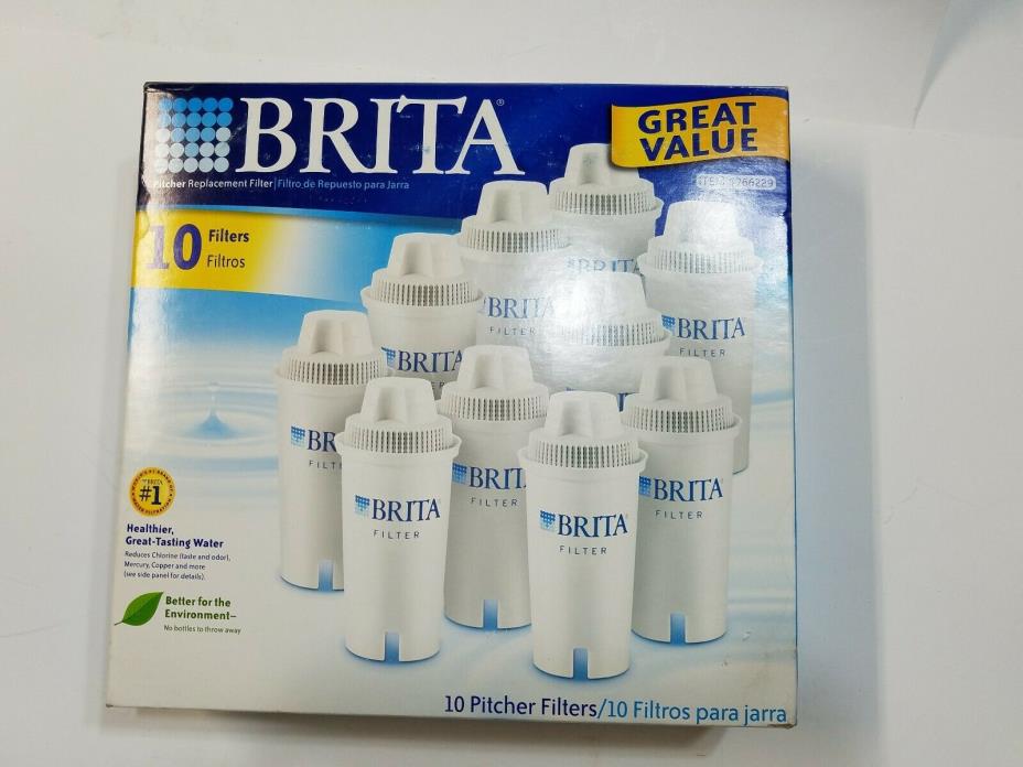 Brita Water Pitcher Filter 10-Pack Sealed  #766229